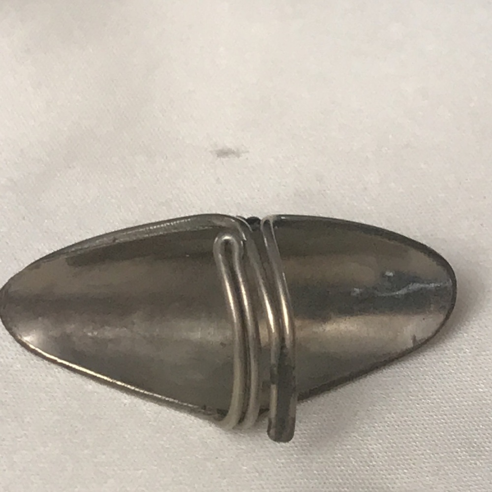 Silver lapis Statement ring - Picture 3 of 3